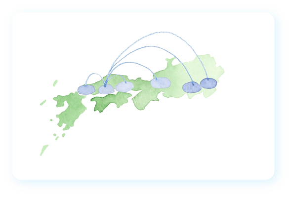 日本各地で歯科診療所を運営しています。