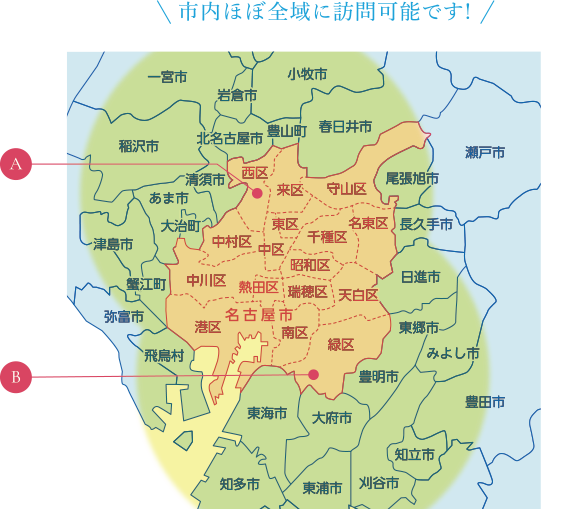 愛知県名古屋市マップ